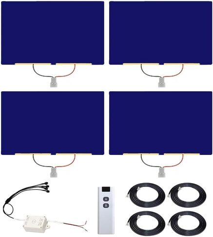 Universal Smart Tint Kit 4-Pcs Smart Car Window Film Remote Control Privacy Tint (39.37"x16.68"/Sheet) Instant Clear to Dark, UV & Heat Block, Easy DIY Install in Kuwait