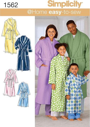نمط الخياطة البسيطة R10400 / 1562 - رداء وحزام للأطفال والمراهقين والكبار، الحجم: A (XS - L/XS - XL) in Kuwait