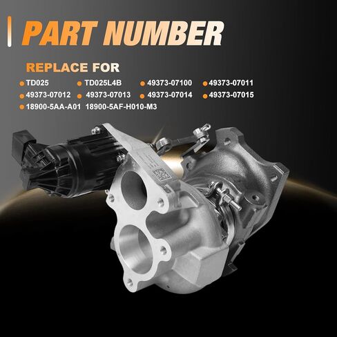 TD025L4B 49373-07014 Turbocharger Kit w/Actuator & Gasket For 2016-2021 Honda Civic 1.5L in Saudi Arabia