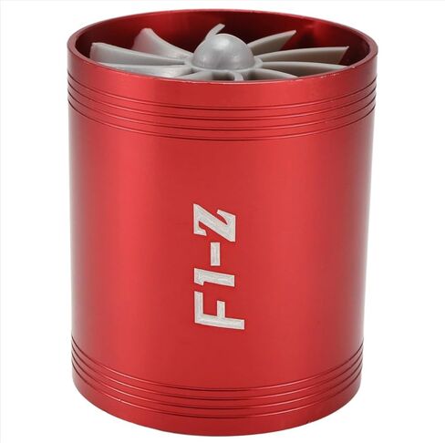 Double Turbine Turbo Charger Air Intake Gas Saver Fan for Car (red) in Saudi Arabia