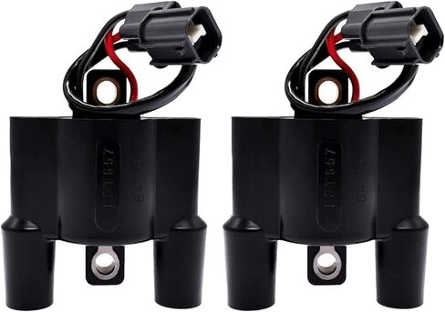 2PCS F6T557 Ignition Coil Compatible with Yamaha Outboard 4-stroke 63P-82310-01-00 50HP-150HP in Saudi Arabia