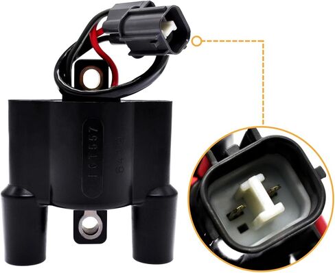 2PCS F6T557 Ignition Coil Compatible with Yamaha Outboard 4-stroke 63P-82310-01-00 50HP-150HP in Saudi Arabia