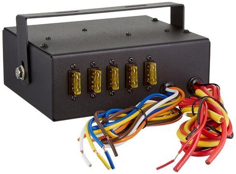 Buyers Products 6391106, 6 Function Backlit Pre-Wired Switch Box with Fused Relay and Circuit Breaker for Truck Accessories, Under-Dash Mount Control Box, Aluminum Housing in Kuwait
