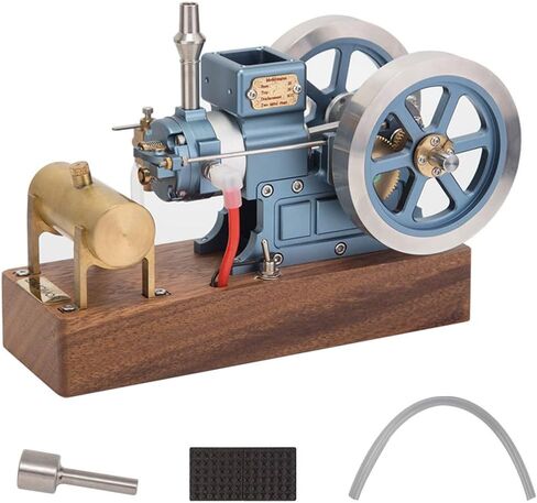 Metal Engine Internal Combustion Engine Model That Works, 6CC Mini Fixed-Type Four-Stroke Adjustable Speed Gas Engine Model, Realistic Engine for Hobbyists and Collectors (RTR Version/Blue) in Saudi Arabia