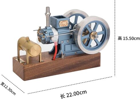 Metal Engine Internal Combustion Engine Model That Works, 6CC Mini Fixed-Type Four-Stroke Adjustable Speed Gas Engine Model, Realistic Engine for Hobbyists and Collectors (RTR Version/Blue) in Saudi Arabia