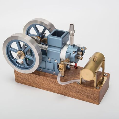 Metal Engine Internal Combustion Engine Model That Works, 6CC Mini Fixed-Type Four-Stroke Adjustable Speed Gas Engine Model, Realistic Engine for Hobbyists and Collectors (RTR Version/Blue) in Saudi Arabia