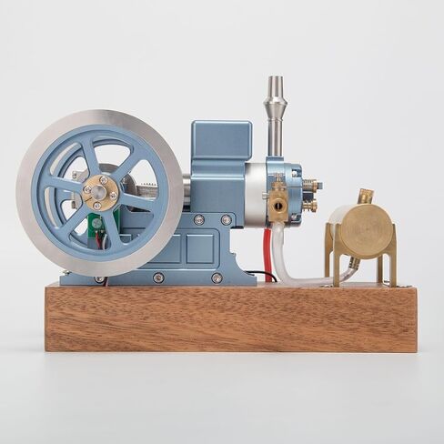 Metal Engine Internal Combustion Engine Model That Works, 6CC Mini Fixed-Type Four-Stroke Adjustable Speed Gas Engine Model, Realistic Engine for Hobbyists and Collectors (RTR Version/Blue) in Saudi Arabia
