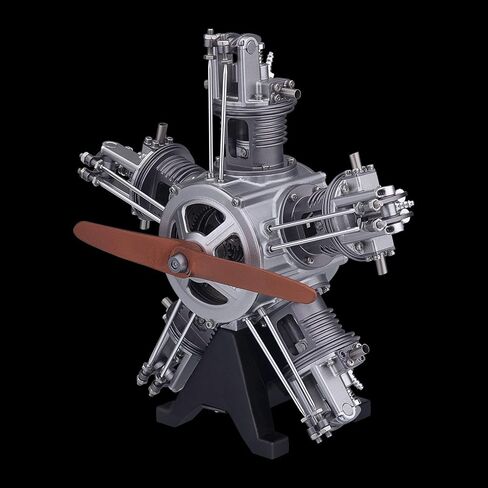 DIY Metal Engine Model That Working, 1:6 Five-Cylinder Radial Aircraft Engine Simulation Electric Model DIY Assembly Kit Science Education Educational Toys in Saudi Arabia