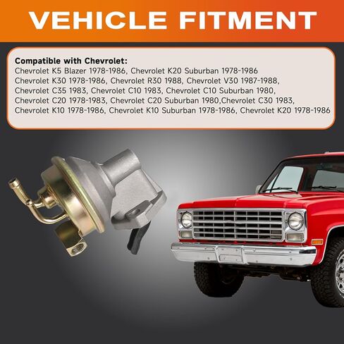M60039 Mechanical Fuel Pump Automotive Replacement Compatible with Chevrolet, GMC Models in Saudi Arabia