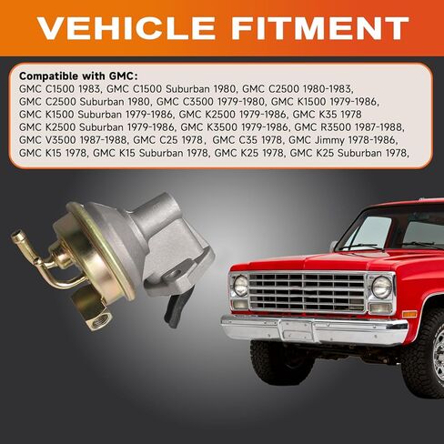 M60039 Mechanical Fuel Pump Automotive Replacement Compatible with Chevrolet, GMC Models in Saudi Arabia