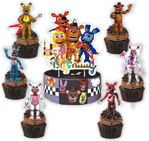 25PCS Cake Toppers Cupcake Toppers Cake Decorations Birthday Party Supplies Decorations (Style 5) in Saudi Arabia