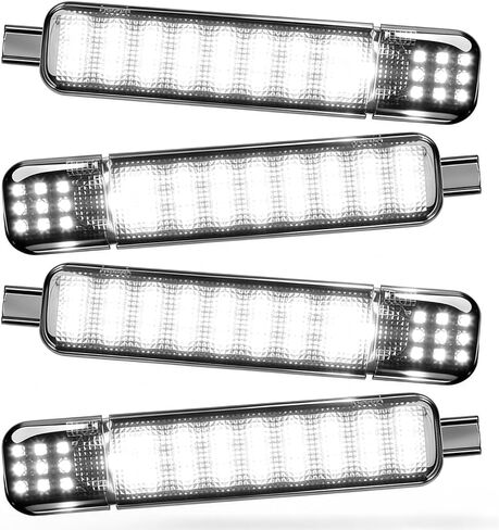 LESAUCE LED ضوء الباب الداخلي لوحة الباب مجموعة مصابيح تحذيرية مجاملة لـ 1999-2006 Silverado/Sierra 1500 2001-2006 3500 2500 HD 1999-2006 Yukon 1995-1999 C1500 C2500 C3500، أحمر وأبيض، 4 قطع in Kuwait