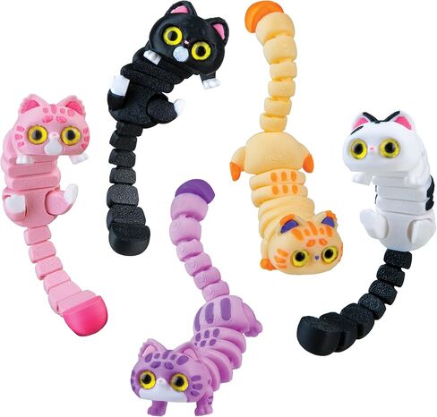 Lana's Life 3D Printed Flexi-Kitty Blind Box Cat Paw (Purple) - 1 Individual Purple Paw Containing 1 Randomly Assorted Collectible 3D Printed Flexible Kitty - Lana Inspired Cute Cat Fidget Toy in Kuwait