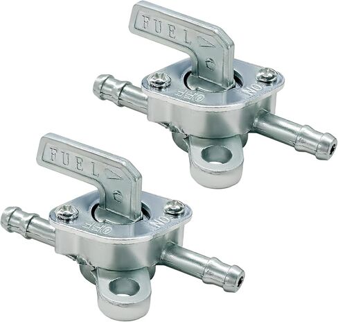 2 PCS Inline Fuel Tank Tap Valve, 6mm Motorcycle Zinc Alloy On-Off Switch Valve Fuel Petcock, Gas Valves Shut Off Switch for 50-150cc ATV Scooter Dirt Bike, Motorcycle Accessories in Kuwait