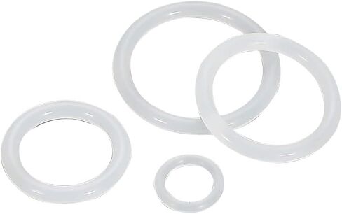 VMQ White Silicone O Ring Gasket Thickness 1.5/2/ 2. 3mm OD 5~60mm Food Grade Rubber Insulate Round Shape Seal O-Ring(OD 16mm (50pcs),3mm) in Kuwait