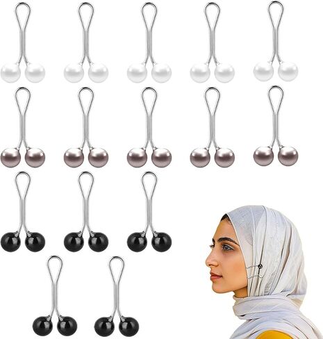 30 قطعة من دبابيس الوشاح الأنيقة بتصميم لؤلؤي، مشابك حجاب وشال آمنة للنساء، مشابك وشاح حجاب إسلامي، دبابيس أمان لؤلؤية للحجاب، أزرار للفساتين والسترات والعراوي وإكسسوارات فساتين الزفاف in Kuwait