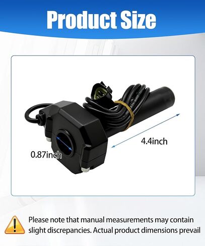 Electric Dirt Bike Twist Throttle Compatible with Yozma IN10 Valtinsu Strike Shadow SX，Full Twist Throttle Handle with Male Connector, Rolling Bearing & Cable Kit in Kuwait