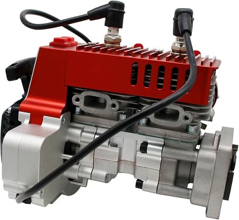 FLMLF CNC 58CC محرك البنزين اسطوانات مزدوجة مع المكربن ​​ومجموعة شمعة الإشعال لـ 1/5 HPI ROVAN KM Baja Losi 5ive T FG RedCat RC قطع غيار السيارات in Kuwait
