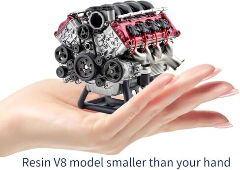 MAD RC 3D Printing Resin Simulation Dynamic V8 Engine Internal Combustion Engine Model + Battery Holder + Support Bracket in Saudi Arabia