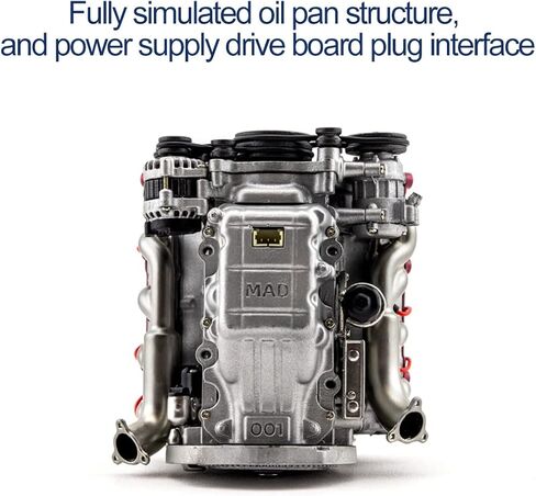 MAD RC 3D Printing Resin Simulation Dynamic V8 Engine Internal Combustion Engine Model + Battery Holder + Support Bracket in Saudi Arabia