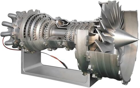 ENGINEDIY Turbofan Engine Model TR 900 Functional Turbofan Aero Aircraft Engine DIY Assembly Build Your Own Aircraft Engine Model - 150 Pieces (Silver) in Saudi Arabia