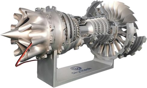 ENGINEDIY Turbofan Engine Model TR 900 Functional Turbofan Aero Aircraft Engine DIY Assembly Build Your Own Aircraft Engine Model - 150 Pieces (Silver) in Saudi Arabia