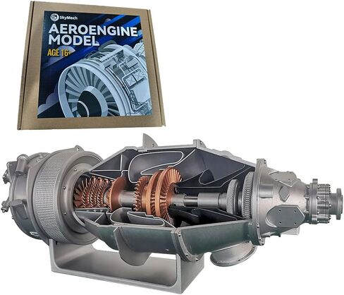 ENGINEDIY Turbofan Engine Model TR 900 Functional Turbofan Aero Aircraft Engine DIY Assembly Build Your Own Aircraft Engine Model - 150 Pieces (Silver) in Saudi Arabia