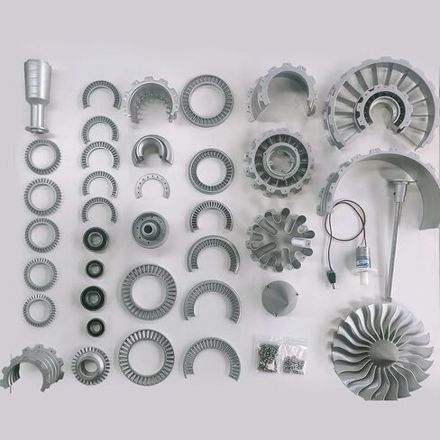 ENGINEDIY Turbofan Engine Model TR 900 Functional Turbofan Aero Aircraft Engine DIY Assembly Build Your Own Aircraft Engine Model - 150 Pieces (Silver) in Saudi Arabia