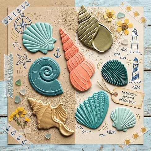 Seafood Sea Shell Die Cuts for Card Making, Conch Metal Cutting Dies, Metal Die Cutting Mold, Scrapbooking Dies, DIY Etched Embossing Stencil for Crafts in Kuwait