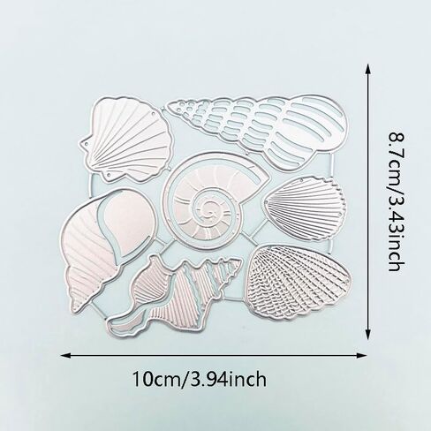 Seafood Sea Shell Die Cuts for Card Making, Conch Metal Cutting Dies, Metal Die Cutting Mold, Scrapbooking Dies, DIY Etched Embossing Stencil for Crafts in Kuwait