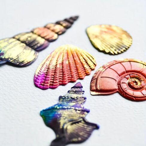 Seafood Sea Shell Die Cuts for Card Making, Conch Metal Cutting Dies, Metal Die Cutting Mold, Scrapbooking Dies, DIY Etched Embossing Stencil for Crafts in Kuwait
