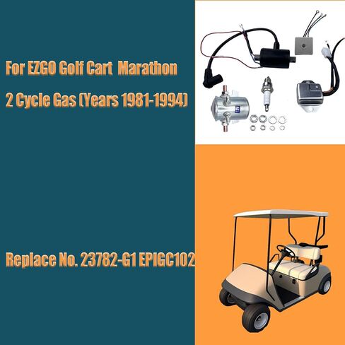 الشاعل 19627-G1 ملف الإشعال 23782-G1 منظم الجهد المعدل 27739-G01 27739G01 الملف اللولبي مرحل اعة مناسب لعربة الجولف EZGO Marathon EPIGC102 1981-1994 in Kuwait