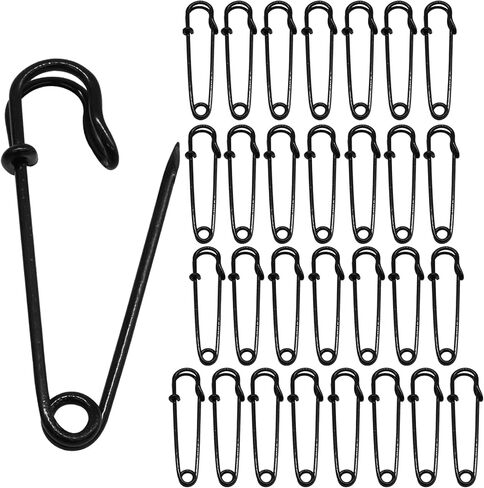 Zorfeter 30 حزمة من دبابيس الأمان شديدة التحمل مقاس 2 بوصة/50 مم، ودبابيس بطانية فولاذية دبابيس كبيرة، ودبابيس تنورة ذات أطراف حادة للحرف اليدوية/البطانيات (برونزية) in Kuwait