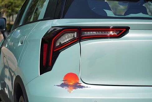 Decorative Sunrise Ocean Sunset Decorative Decals, Red and Blue, Waterproof Vinyl, High Adhesion, for Car, Window, Laptop, 2 Pack#A-105 in Saudi Arabia