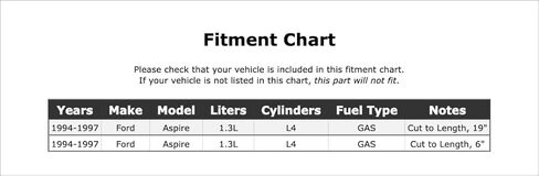 من الترس أو لمضخة خرطوم خزان التوجيه المعزز متوافق مع Ford Aspire 1.3L L4 GAS 1997 1996 1995 1994 P-3458800 in Kuwait
