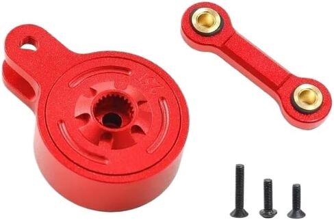 Metal Servo Saver with Fixed Link 23T 25T for ARRMA 1/10 3S 4S Big Rock Granite KRATON Outcast SENTON 1/8 Mojave Typhon Vendetta(23T Red) in Saudi Arabia