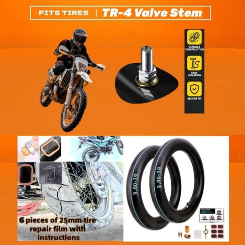 70/100-19 80/100-19 2.75/3.00-19 3.00-19 Electric Dirt Bike Inner Tube Heavy Duty - 2.1 mm Thickness for Surron Light Bee X mx3/r mx4 Talaria UltraBee EridePro X160/X260 CRF 100F 125FB 150F 450R in Saudi Arabia