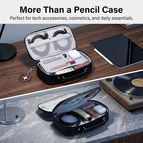 Stray Merch Large Pencil Case, Aesthetic Pen Bag with Keychain, Zipper Stationery Organizer Pouch in Saudi Arabia
