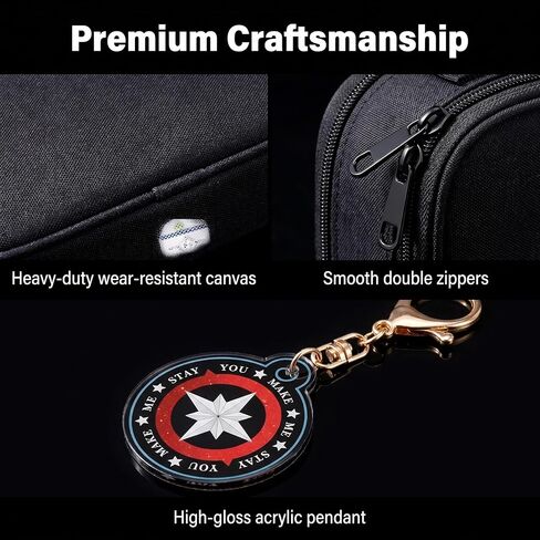 Stray Merch Large Pencil Case, Aesthetic Pen Bag with Keychain, Zipper Stationery Organizer Pouch in Saudi Arabia