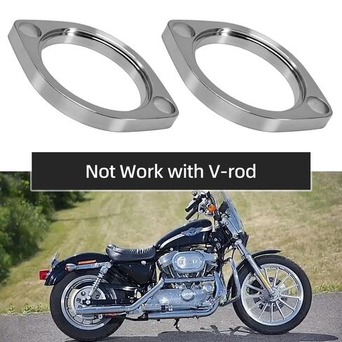 طقم مخاريط عزم الدوران ومسامير من الفولاذ المقاوم للصدأ وشفة من الكروم متوافقة مع Sportster 883 1200 Softail، Touring Bobber Chopper 200 Dyna FLST FLT FXR FXD FXDWG 1984 1985-2023 in Kuwait