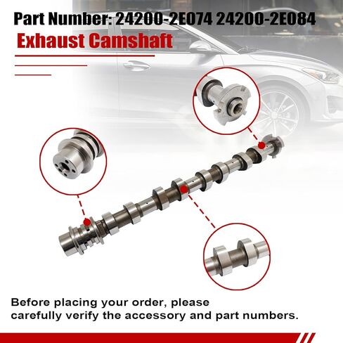 عمود الحدبات العادم SecosAutoparts متوافق مع Hyundai Elantra Veloster Kona، مناسب لكيا فورتي سول Seltos 2017-2021 2.0L # 24200-2E074 24200-2E084 in Kuwait