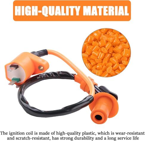 High Ignition Coil Spark Plug for GY6 50cc 110cc 125cc 150cc 4-stroke Engines Scooters ATVs Go Karts Mopeds Quad Pit Bikes Dirt Bikes (Orange) in Saudi Arabia