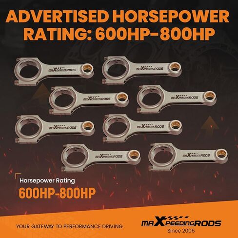 maXpeedingrods 8PCS Forged 4340 Connecting Rods for Motors/GMC/Chevrolet - LS-Series V8 engine TUV in Kuwait