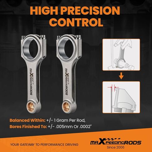 maXpeedingrods 8PCS Forged 4340 Connecting Rods for Motors/GMC/Chevrolet - LS-Series V8 engine TUV in Kuwait