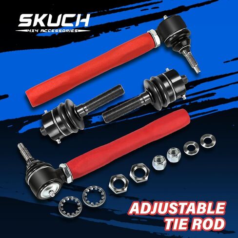 قضيب ربط عالي التحمل 0–6 بوصة قابل للتعديل لـ 2001-2010 Chevy Silverado & GMC Sierra 2500HD 3500HD 4WD - ترقية التوجيه الأمامي للشاحنات المرفوعة in Saudi Arabia