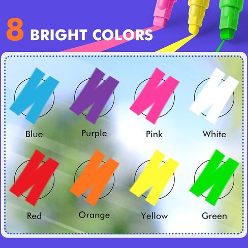 GOTIDEAL 10mm Window Markers,Chalk Markers for Blackboard,Washable Car Marker for Chalkboard,Glass Mirror, Jumbo Thick Tip Window paint markers Erasable for Wedding Married Painting,Menus(8 Colors in Saudi Arabia