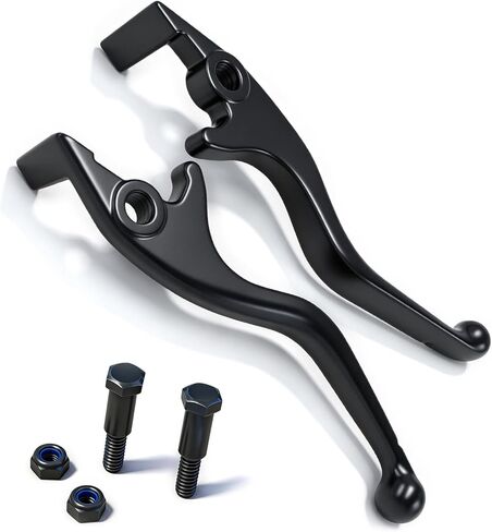 1 Pair Left and Right Lever Handbrake Compatible with Tuttio Soleil01 E-Bike, Dirt Bike Hand Brake Levers Electric Bike Motorcycle Parts Aluminum （Black in Saudi Arabia