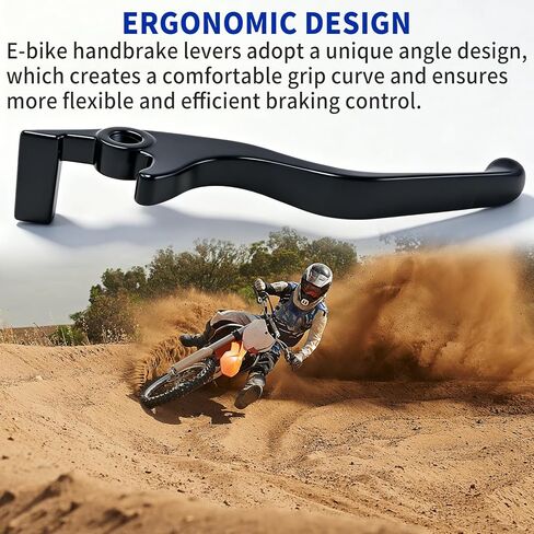 1 Pair Left and Right Lever Handbrake Compatible with Tuttio Soleil01 E-Bike, Dirt Bike Hand Brake Levers Electric Bike Motorcycle Parts Aluminum （Black in Saudi Arabia