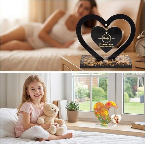 2 Sets Large Photo Frame Resin Molds 3D Heart Resin Molds for DIY Picture Frame Silicone Molds for Valentine Christmas New Year Home Table Decor for Art Craft Ornament Wedding Handmade Birthday Gifts in Kuwait