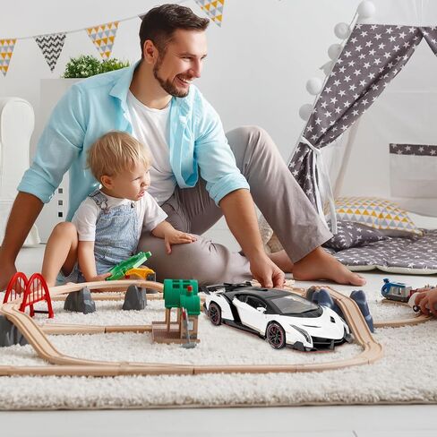 Compatible for Lambo Veneno Remote Control Car Toy, 2.4GHz RC Drift Car with Sound and Light, 1:24 Scale Electric Sport Racing Hobby RC Model Cars White in Saudi Arabia